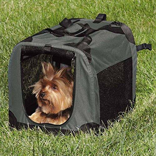 Guardian Gear SOFT SIDED Charcoal Collapsible Crates for Dogs Mesh Window Panels(X-Lar48"x31"x31")