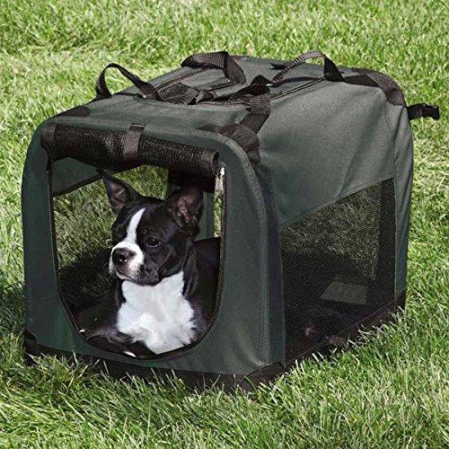 Guardian Gear SOFT SIDED Charcoal Collapsible Crates for Dogs Mesh Window Panels(X-Lar48"x31"x31")
