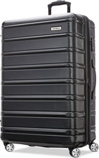 Omni 2 Hardside Expandable Luggage with Spinner Wheels, Midnight Black, Checked-Large 28-Inch