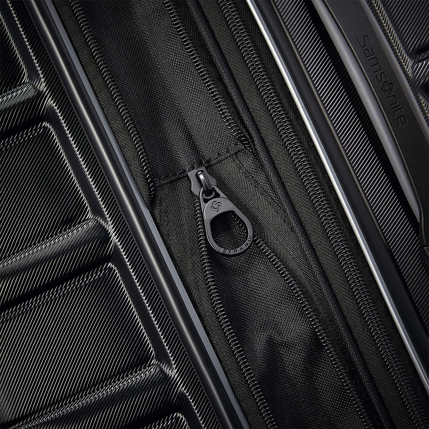 Omni 2 Hardside Expandable Luggage with Spinner Wheels, Midnight Black, Checked-Large 28-Inch