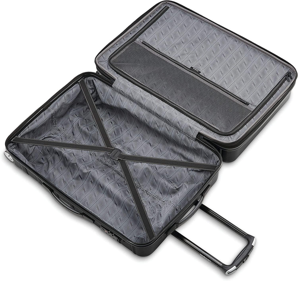 Omni 2 Hardside Expandable Luggage with Spinner Wheels, Midnight Black, Checked-Large 28-Inch