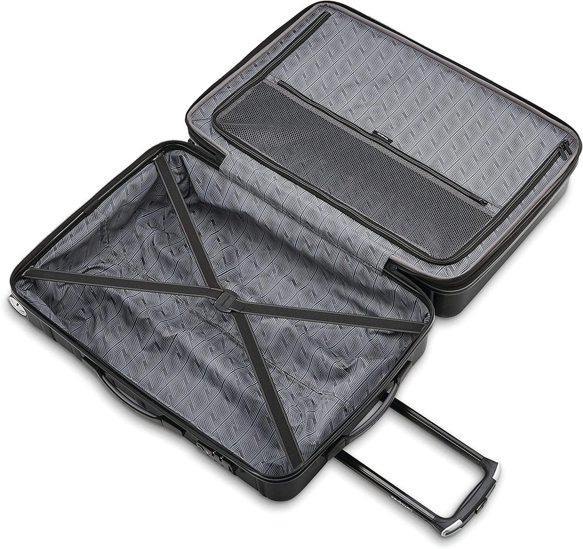 Omni 2 Hardside Expandable Luggage with Spinner Wheels, Midnight Black, Checked-Large 28-Inch