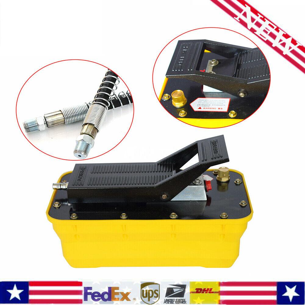 10,000PSI Air Powered Hydraulic Foot Pump Pack Release Pressure Auto Repair