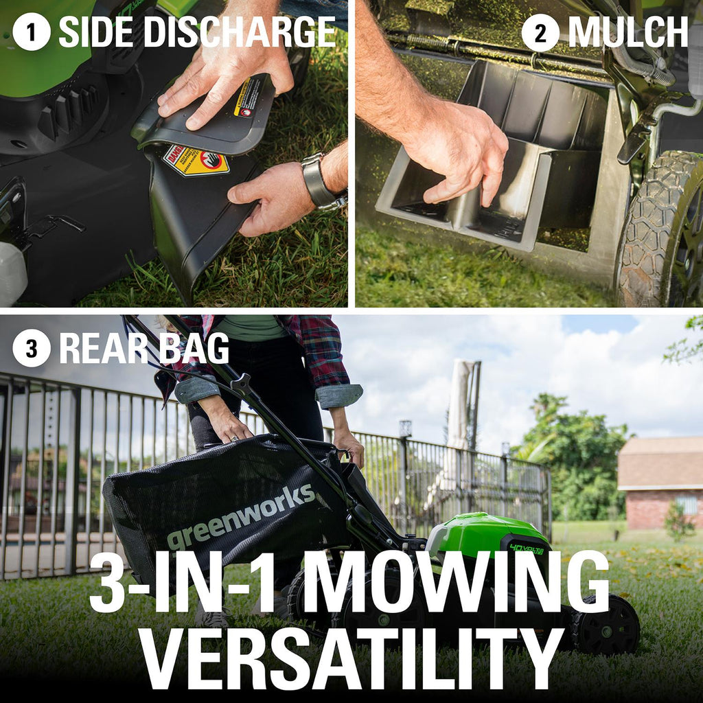 Greenworks 40V 21 In. Cordless Brushless Self-Propelled Lawn Mower with 5.0 Ah B