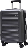 28 Inch Checked Luggage, Lightweight ABS+PC Hardshell Suitcase with TSA Lock &amp; Spinner Silent Wheels, Large Size with 101L Capacity, Convenient for Trips, Gray