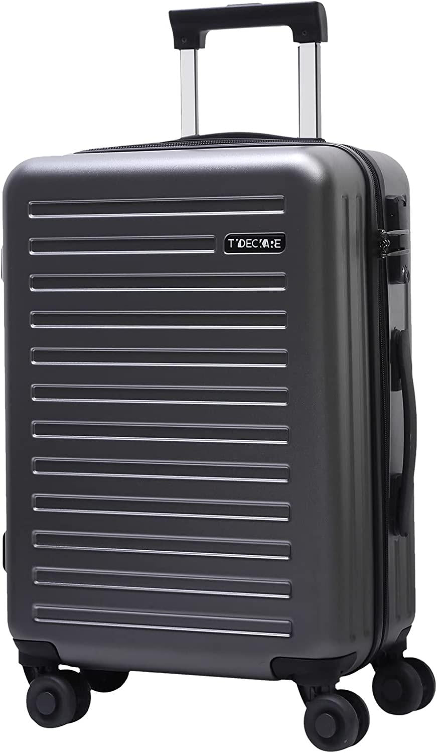 28 Inch Checked Luggage, Lightweight ABS+PC Hardshell Suitcase with TSA Lock &amp; Spinner Silent Wheels, Large Size with 101L Capacity, Convenient for Trips, Gray