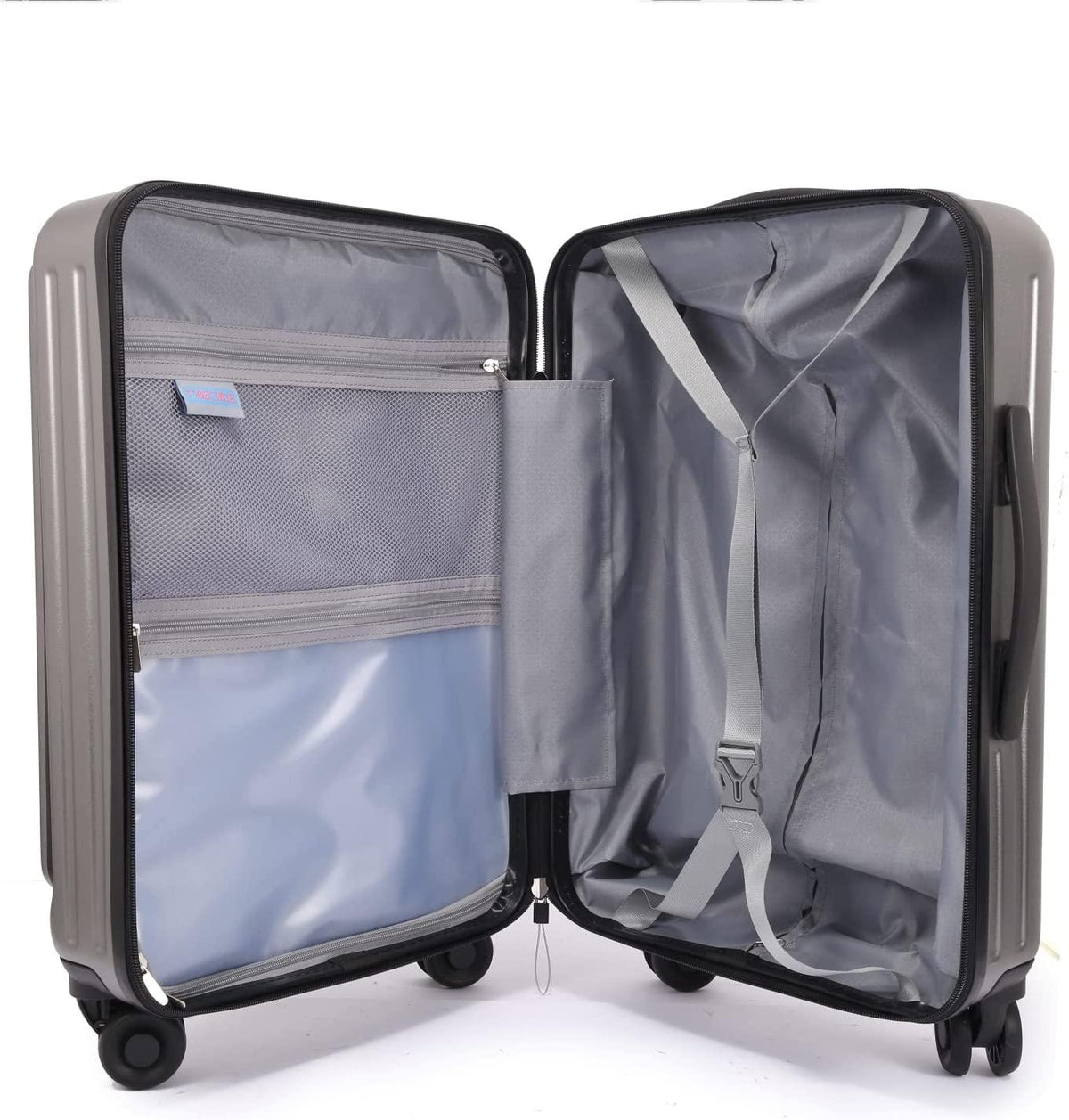 28 Inch Checked Luggage, Lightweight ABS+PC Hardshell Suitcase with TSA Lock &amp; Spinner Silent Wheels, Large Size with 101L Capacity, Convenient for Trips, Gray