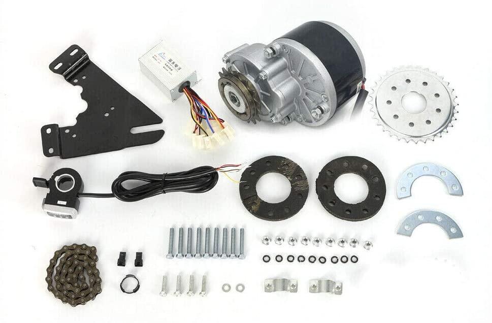 Gdrasuya10 E-Bike Bicycle Conversion Kit-24V 250W Brush Motor with Freewheel Thumb Kit Electric Bicycle Wheel Kit System for Road Bike