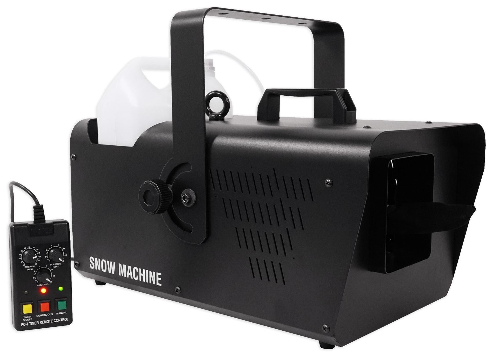 Chauvet DJ SM 250 DMX Snow Machine w/ Wired timer Remote SM250+(2) Gallons Fluid