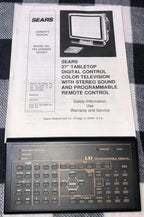 sears lxi series 27” color tv retro gaming tv 1990 model 564.42955950 + remote