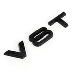 Audi A1 A3 A4 A5 A6 A7 Q3 Q5 Q7 S6 S7 S8 S4 SQ5 Black V8T Emblem Badge Fit Generic