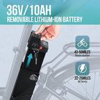 Macwheel 26" Electric Bike, Removable 36V/10Ah Lithium-ion Battery, Max Speed 15.5MPH,  6/7-Speed Gear Electric Commuter Bike with Throttle &amp; Pedal Assist