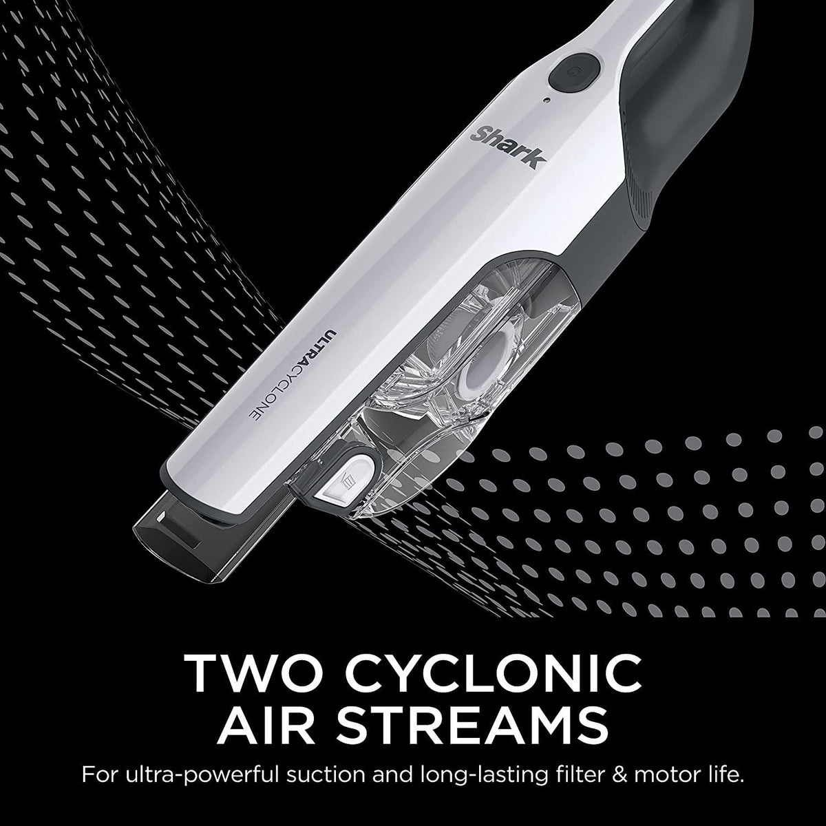 Shark CH963AMZ 2-in-1 Cordless &amp; Handheld Vacuum Ultracyclone System, Ultra-Lightweight and Portable for Car and Home, White