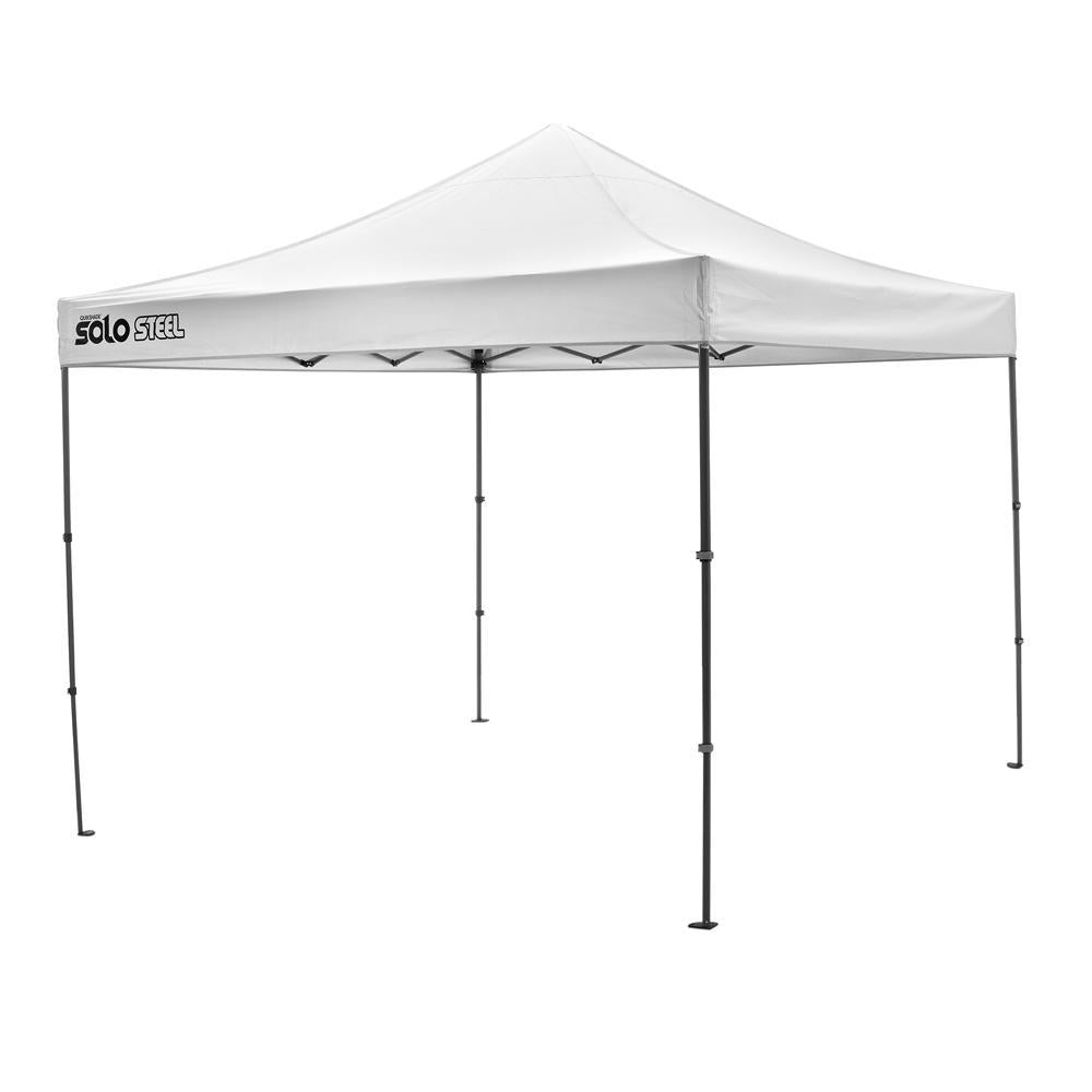 10 ft. W x 10 ft. D Straight-Leg Pop-Up Instant Canopy in White with Corrosion-Resistant Steel Frame