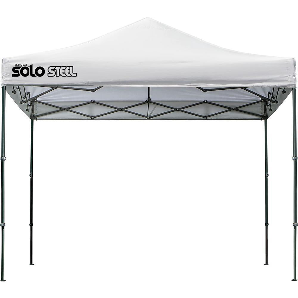 10 ft. W x 10 ft. D Straight-Leg Pop-Up Instant Canopy in White with Corrosion-Resistant Steel Frame