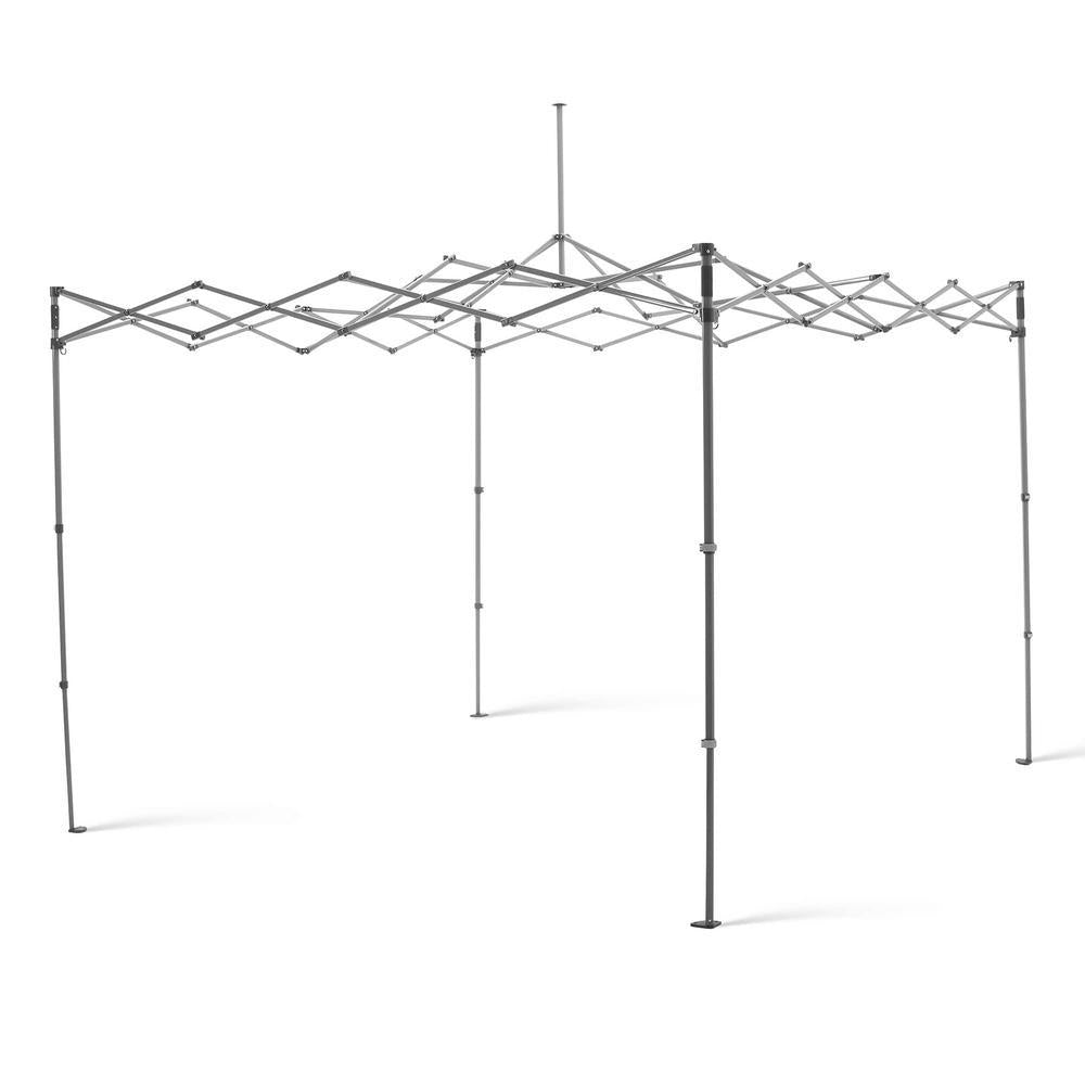 10 ft. W x 10 ft. D Straight-Leg Pop-Up Instant Canopy in White with Corrosion-Resistant Steel Frame