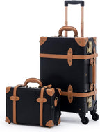 2 Piece  Luggage TSA Lock Small Carry On Suitcase Sets for Travel with Spinner Wheels, Black