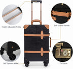 2 Piece  Luggage TSA Lock Small Carry On Suitcase Sets for Travel with Spinner Wheels, Black