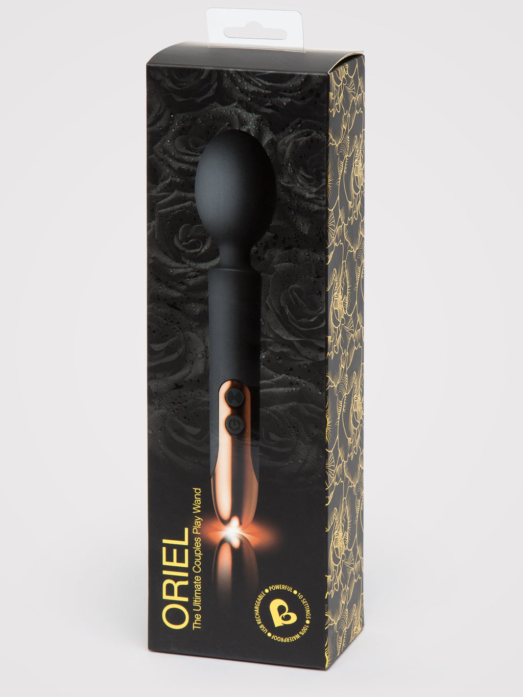 Rocks Off Oriel 10 Function Rechargeable Wand Vibrator, Black