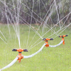 BBGS 3 Arm Sprayer Lawn Sprinkler, with Hose Automatic 360 Rotating Adjustable Garden Water Sprinklers Lawn Irrigation System (Size : 40m)