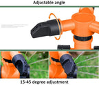 BBGS 3 Arm Sprayer Lawn Sprinkler, with Hose Automatic 360 Rotating Adjustable Garden Water Sprinklers Lawn Irrigation System (Size : 40m)
