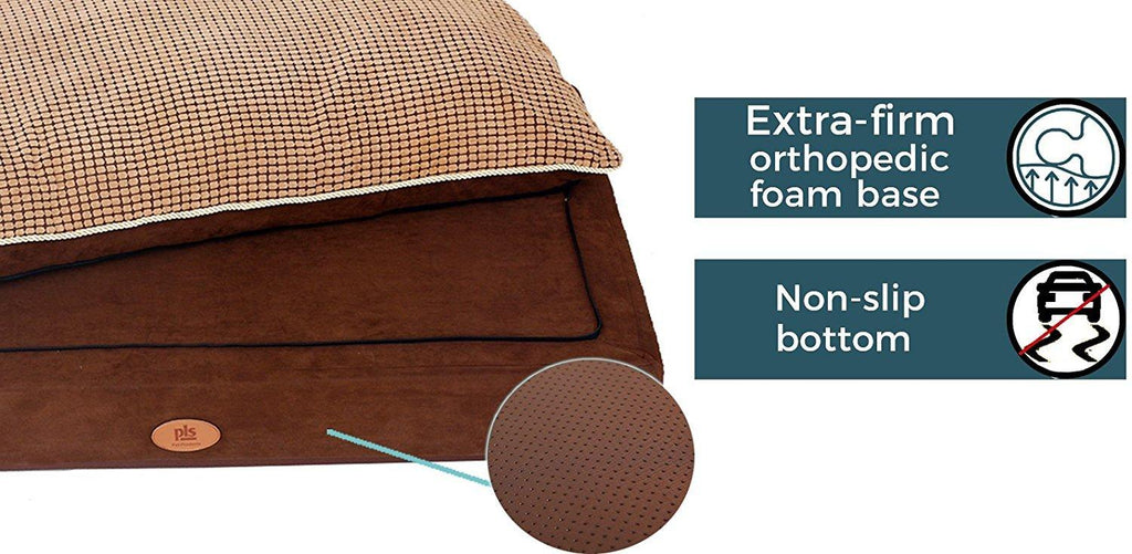 PLS Pet Paradise Orthopedic Pet Bed, Orthopedic Dog Bed, Foam Dog Bed, Dog Beds for LarDogs