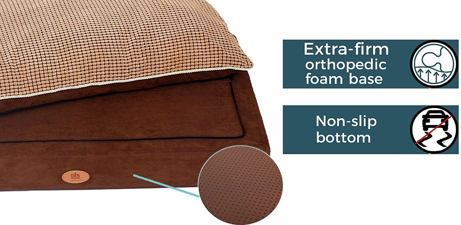 PLS Pet Paradise Orthopedic Pet Bed, Orthopedic Dog Bed, Foam Dog Bed, Dog Beds for LarDogs