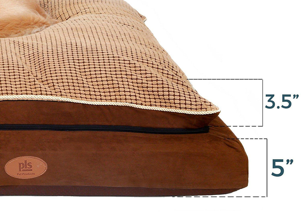 PLS Pet Paradise Orthopedic Pet Bed, Orthopedic Dog Bed, Foam Dog Bed, Dog Beds for LarDogs