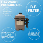 hayward w3de6020 progrid 60 square foot high capacity in ground de pool filter