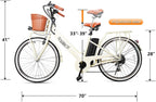 Electric Bike for Adults,26 inch 350W/250W 36V/12.5Ah Electric Bike for Women, Bicycle Commuter eBike with Basket,Waterproof Removable Battery, 6-Speed Gear,3 Riding Modes