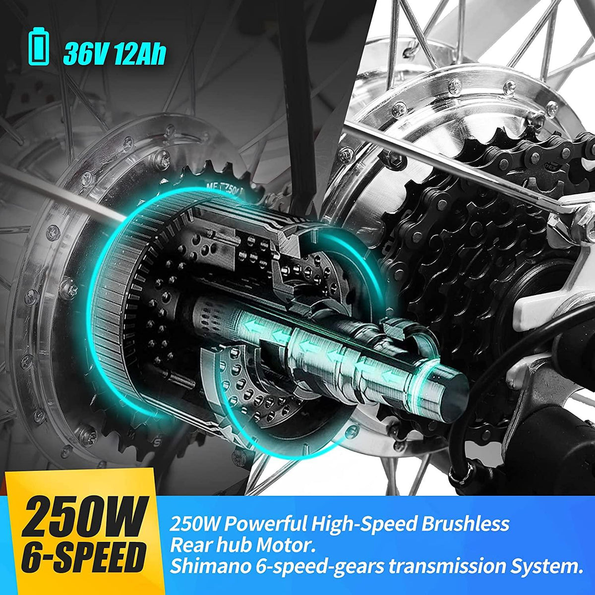 Electric Bike for Adults,26 inch 350W/250W 36V/12.5Ah Electric Bike for Women, Bicycle Commuter eBike with Basket,Waterproof Removable Battery, 6-Speed Gear,3 Riding Modes