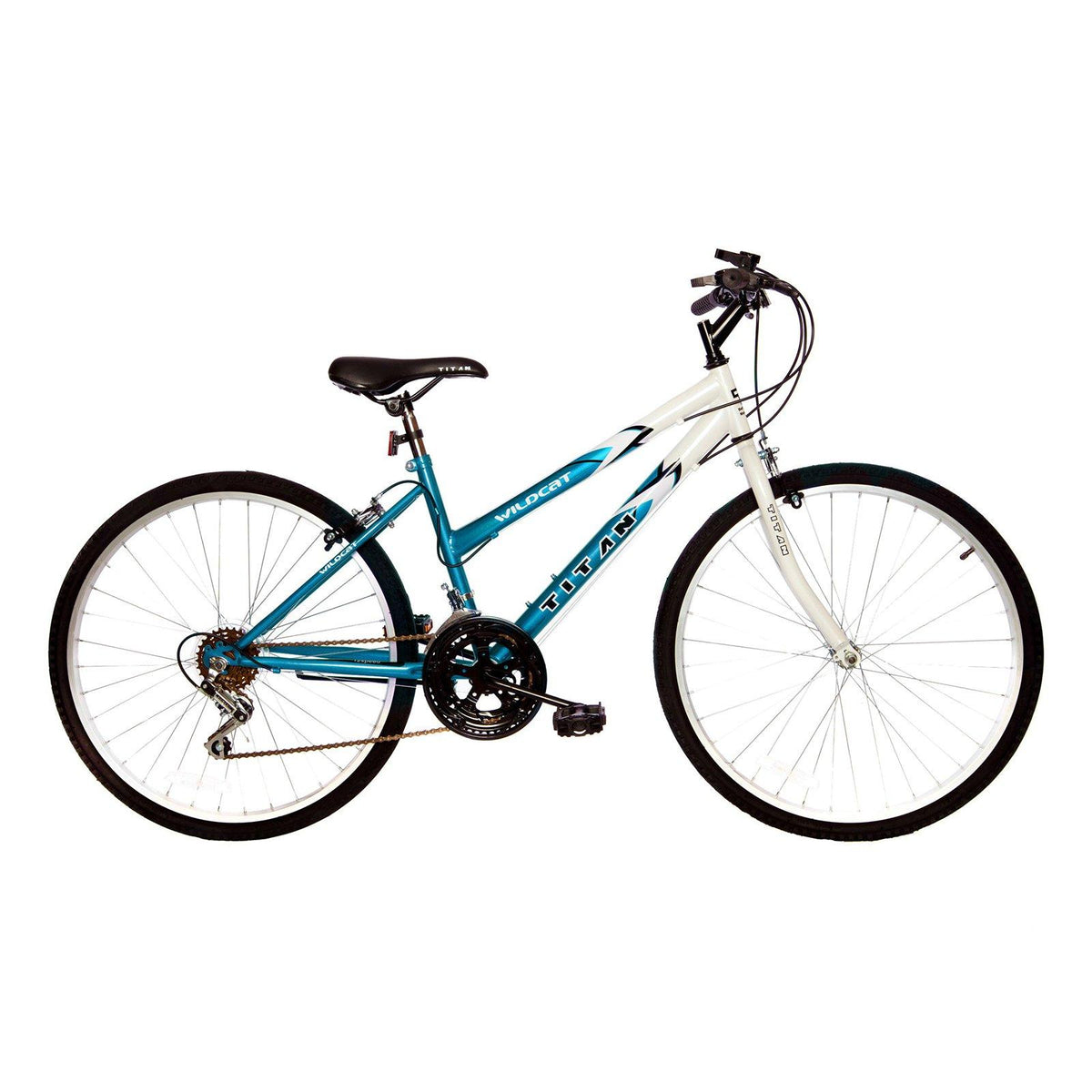 Wildcat 18-Speed Women's Mountain Bike, Blue &amp; White