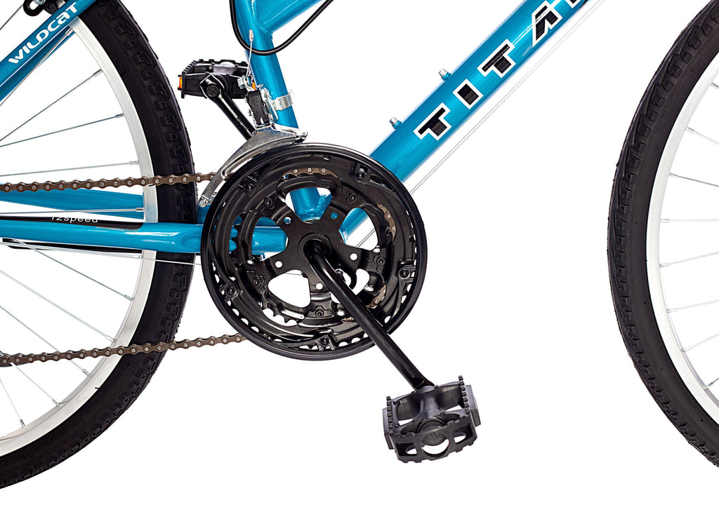 Wildcat 18-Speed Women's Mountain Bike, Blue &amp; White