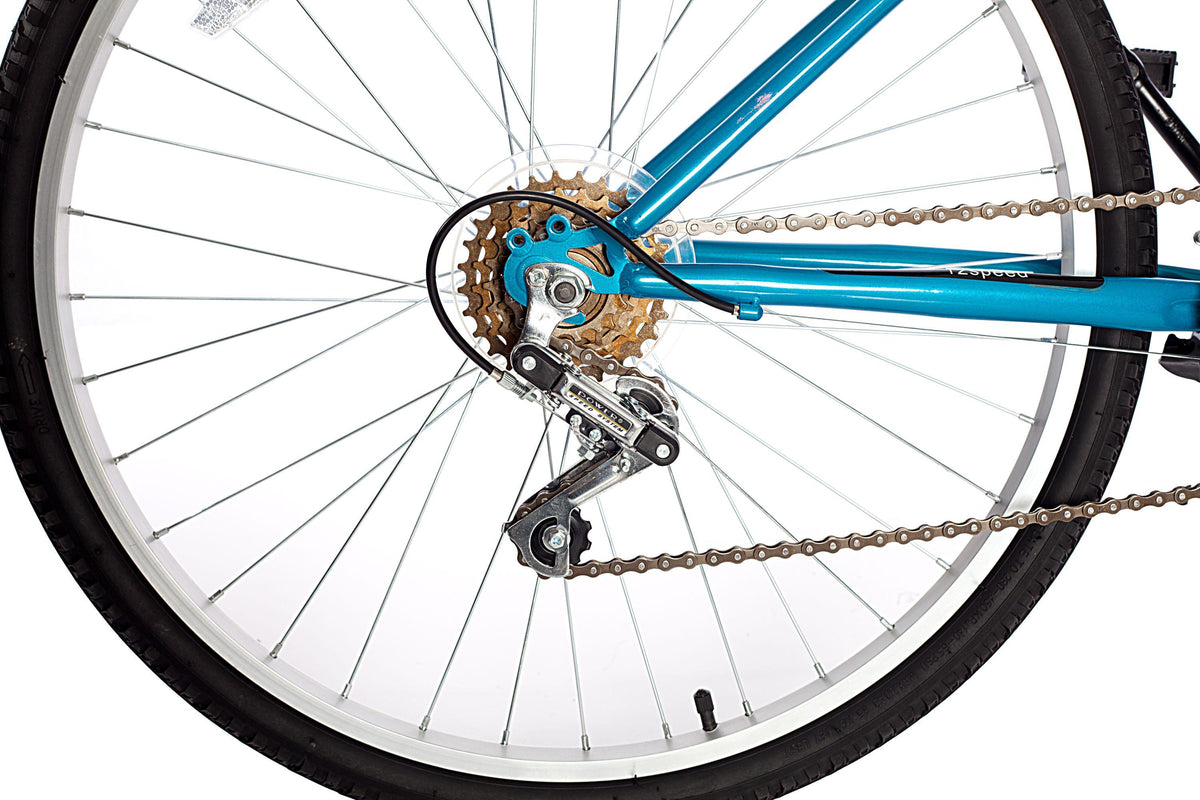 Wildcat 18-Speed Women's Mountain Bike, Blue &amp; White
