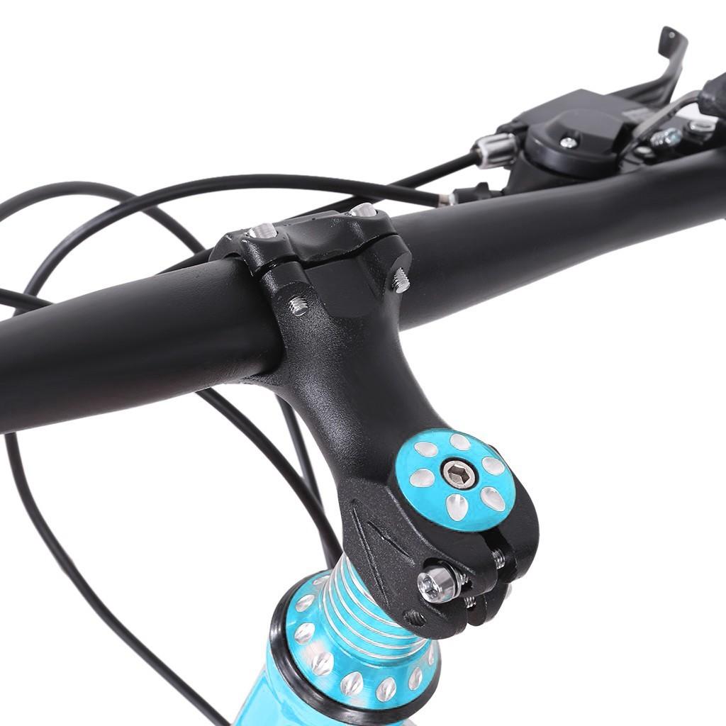 UMfun Mountain Adult Bike 26" Foldable 21 Speed Bicycle with Double Disc Brake High Carbon Steel Full Suspension Outroad Bike for Women Blue