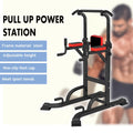 Power Tower Workout Pull Up &amp; Dip Station Adjustable Multi-Function Home Gym Fitness Equipment, 551lb, Black+Red