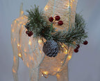 Top Treasures 3 Piece Reindeer Family Lighted Deer Set 210 Lights 52" Buck 44" Doe 28" Fawn LarDeer Family for Indoor or Outdoor Christmas Decorations Yard Art (White)