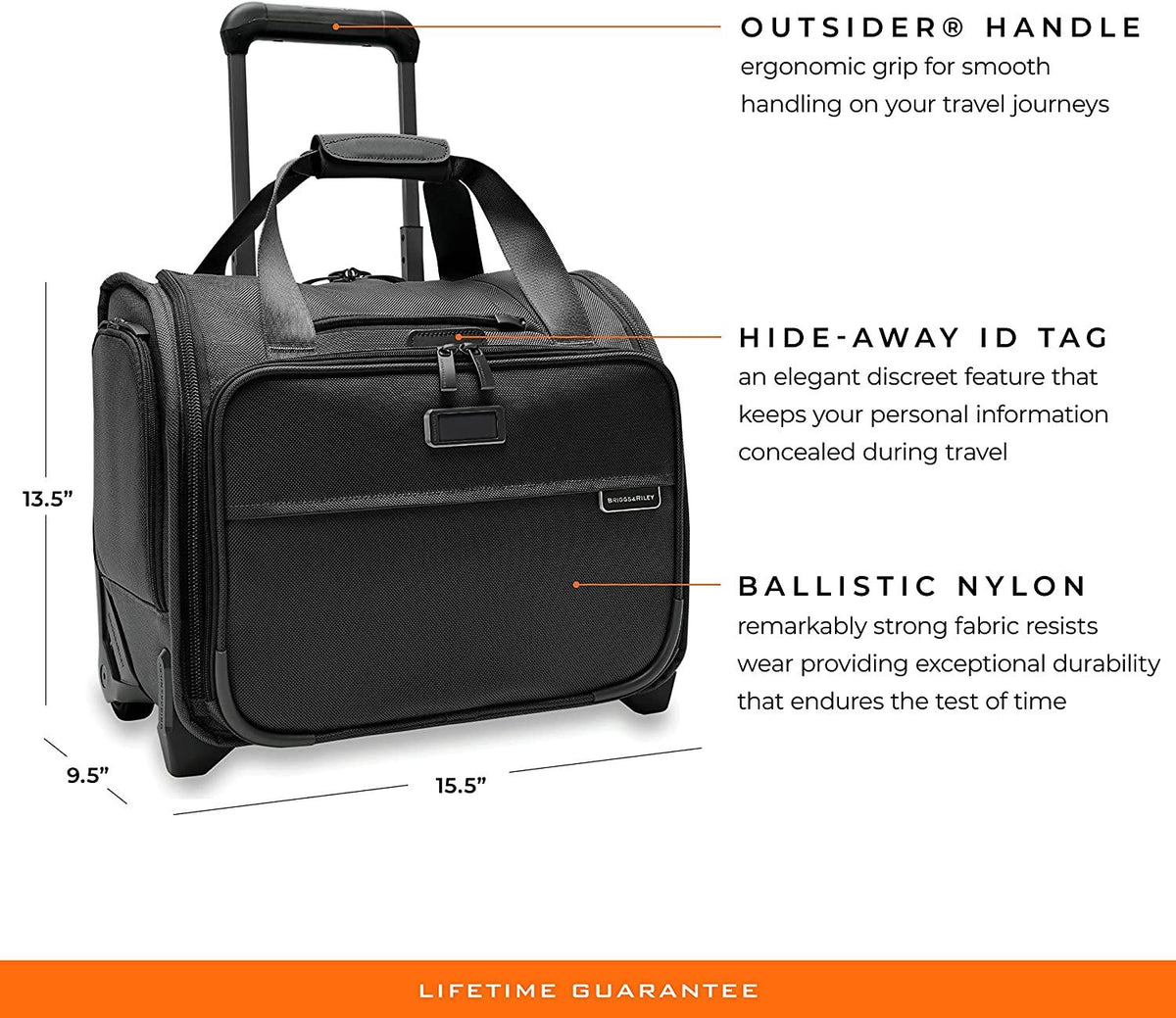2-Wheel Cabin Bag, Black