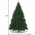 7.5 ft. Pre-Lit Dense Artificial Christmas Tree Hinged with 550 Multi-Color Lights and Stand