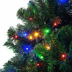 7.5 ft. Pre-Lit Dense Artificial Christmas Tree Hinged with 550 Multi-Color Lights and Stand
