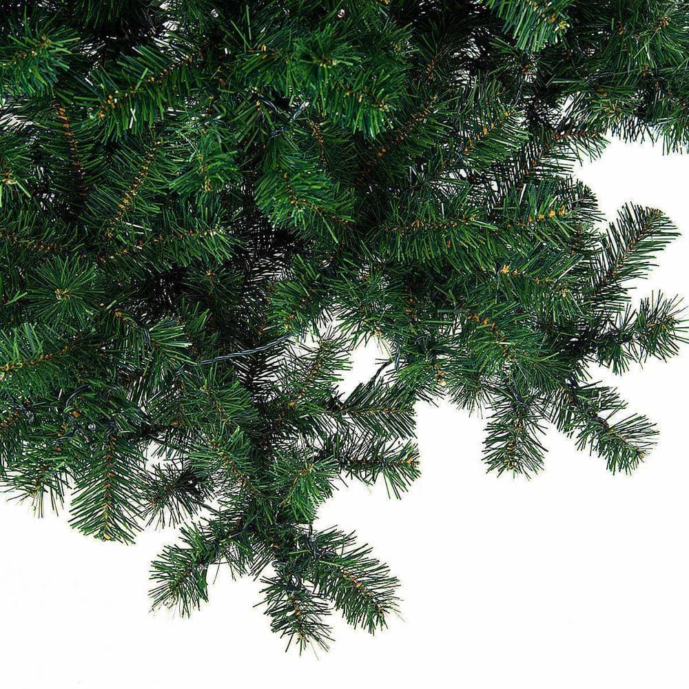 7.5 ft. Pre-Lit Dense Artificial Christmas Tree Hinged with 550 Multi-Color Lights and Stand