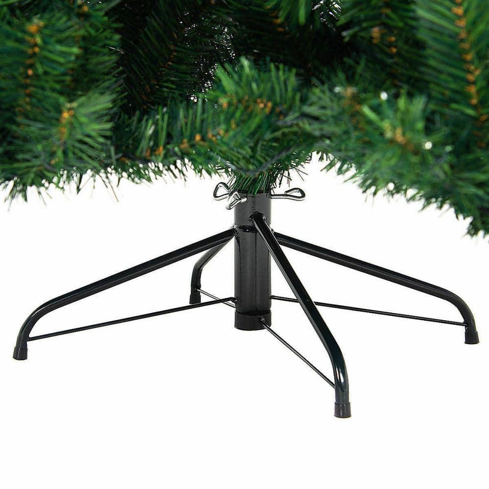 7.5 ft. Pre-Lit Dense Artificial Christmas Tree Hinged with 550 Multi-Color Lights and Stand