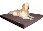 Dogbed4less Premium Memory Foam Dog Bed, Joint-Relief Orthopedic | Waterproof Liner, Washable Durable Denim Cover and Bonus 2nd External Case, 7 Sizes, Brown