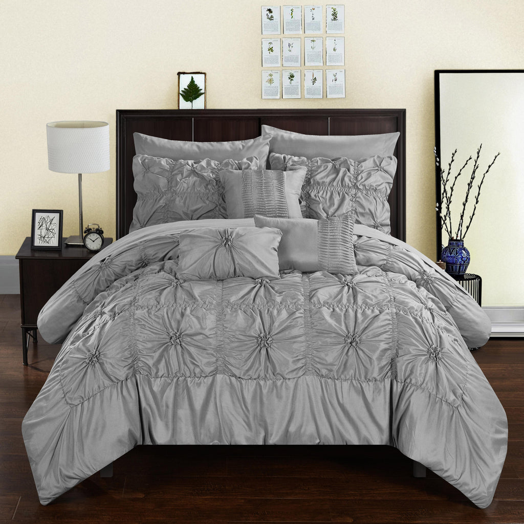 Chic Home Grantfield  10 Piece Bed in a Bag, Queen