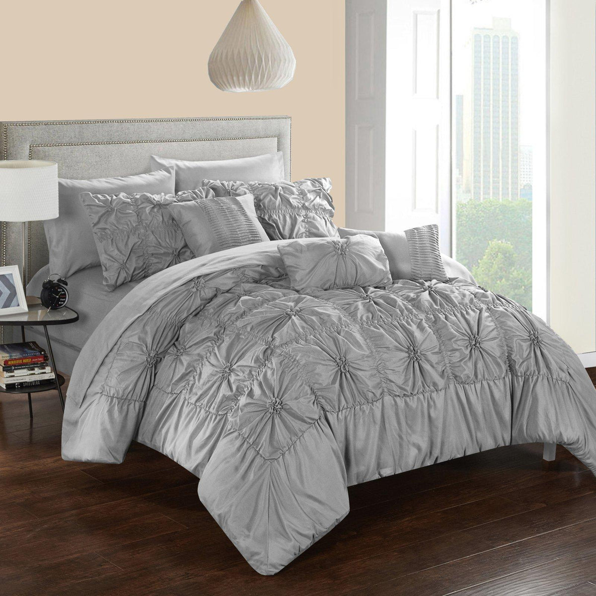 Chic Home Grantfield  10 Piece Bed in a Bag, Queen