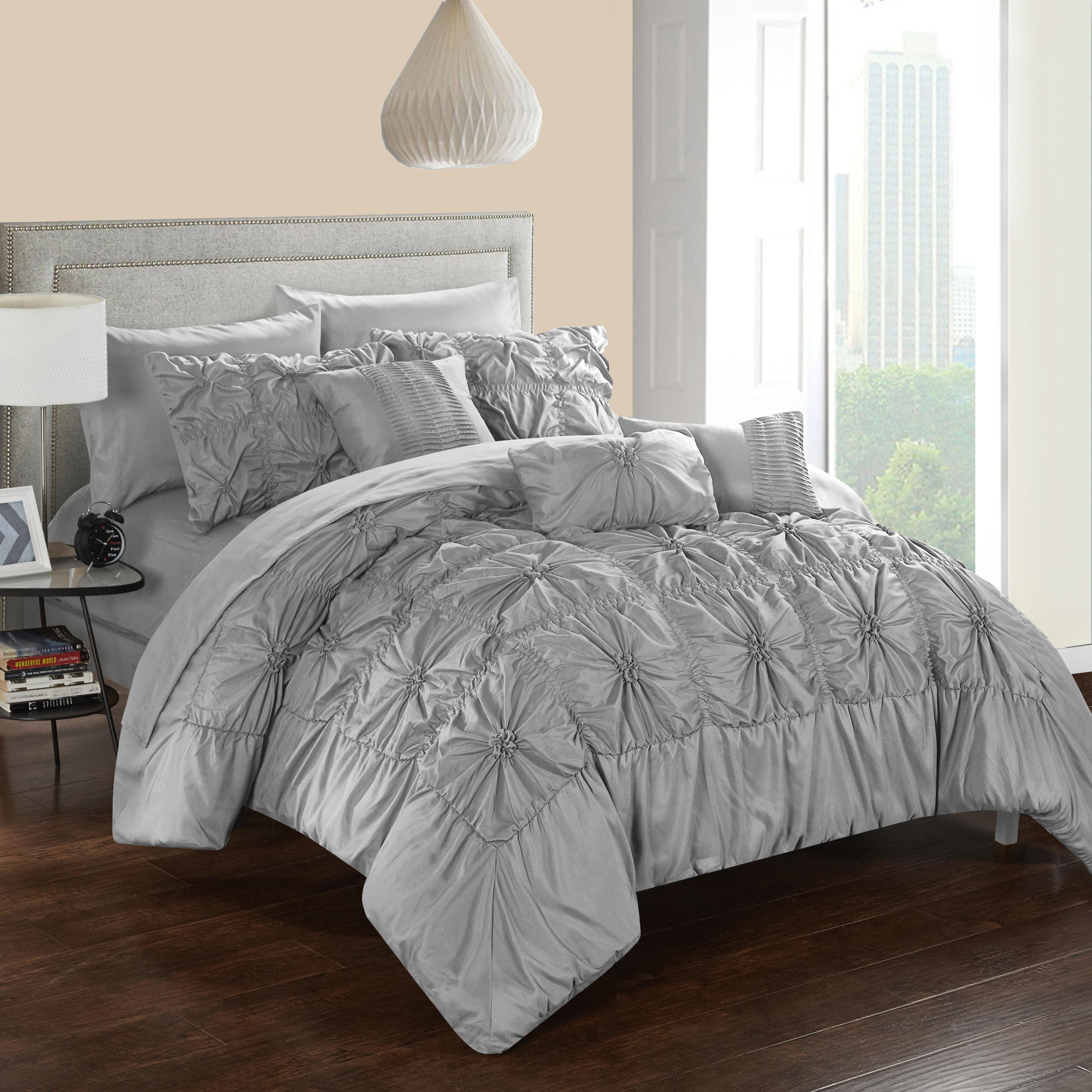 Chic Home Grantfield  10 Piece Bed in a Bag, Queen