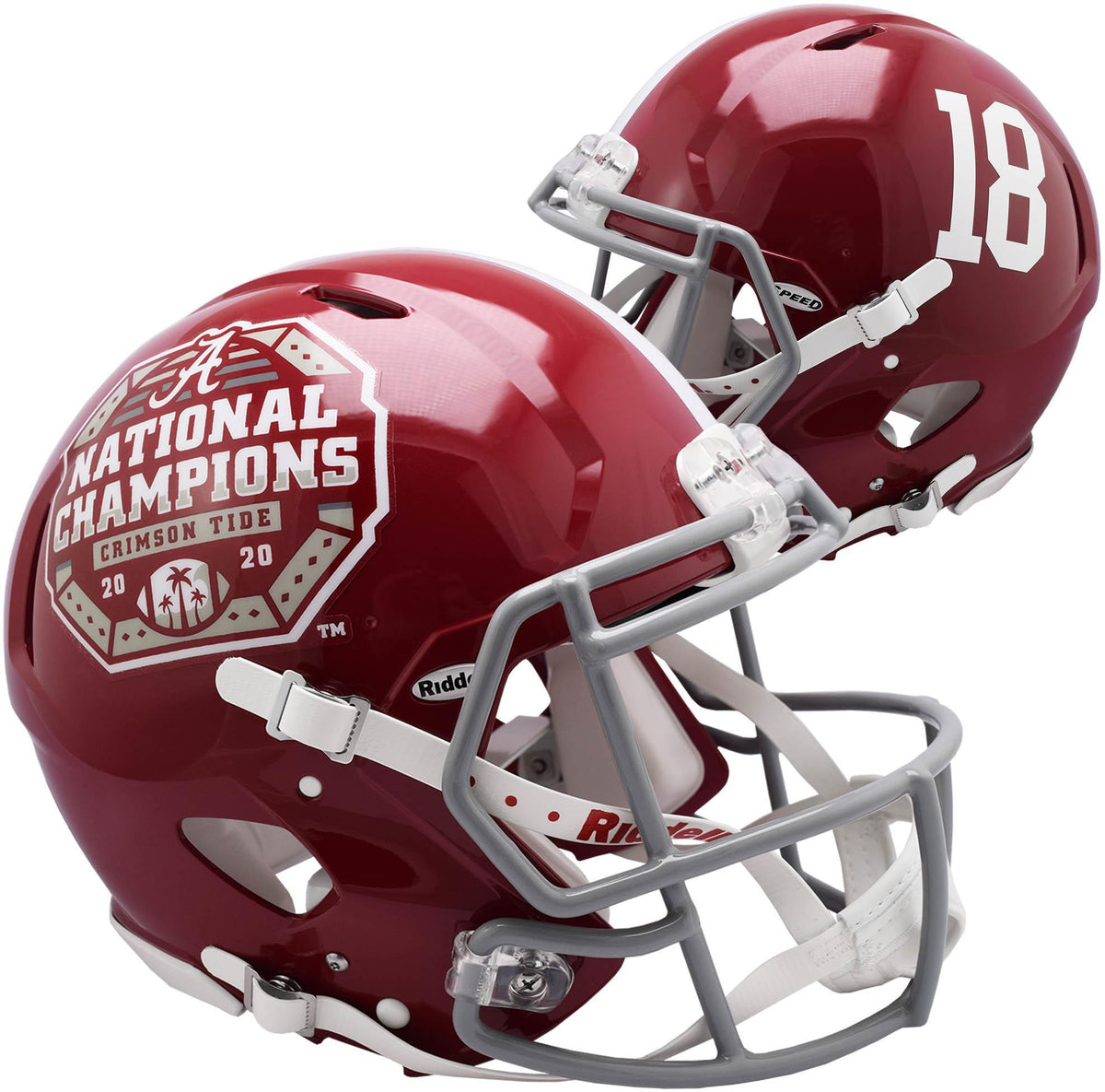 Riddell Alabama Crimson Tide ColleFootball Playoff 2020 National Champions Logo Speed Authentic Helmet -  Authentic Certified