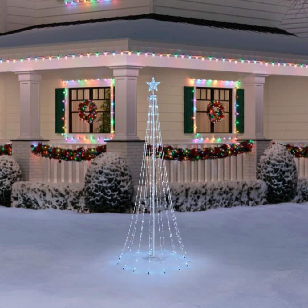 8 ft 31 Function LED Cone Tree Holiday Yard Decoration