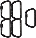 Fusion Climb Tahoe Steel Screw Lock Key Nose Straight D-shape Carabiner 5-Pack