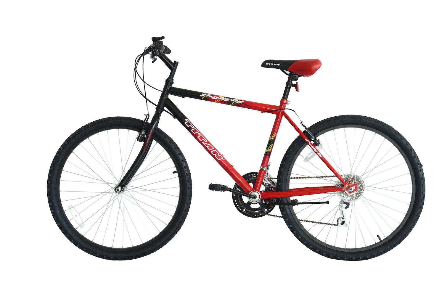 Pioneer 18-Speed Men's Mountain Bike, Red